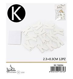 LETTERA "K" IN LEGNO - 2,3x0,3CM -12PZ