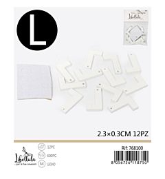 LETTERA "L" IN LEGNO 2,3X0,3CM -12PZ