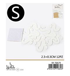 LETTERA "S" IN LEGNO - 2,3x0,3CM -12PZ