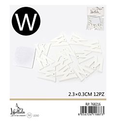 LETTERA "W" IN LEGNO - 2,3x0,3CM -12PZGev
