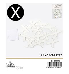 LETTERA "X" IN LEGNO - 2,3x0,3CM -12PZGev