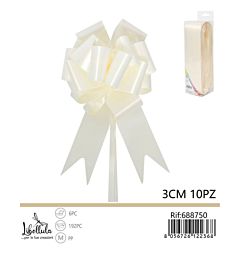 Nastro Fiocco 3cm - Panna 10pzGev