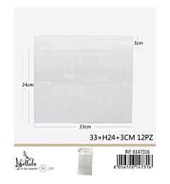 BUSTINE TRASPARENTI RICHIUDIBILI - 33x24CM - 12PZ