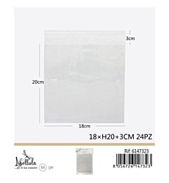 BUSTINE TRASPARENTI RICHIUDIBILI - 18x20CM - 24PZ