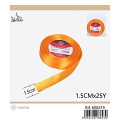 NASTRO DI RASO - ARANCIONE - 1,5CM x 22MGev