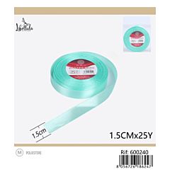 NASTRO DI RASO - VERDE ACQUA - 1CM x 22MGev