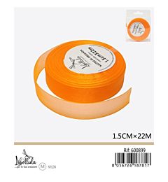 NASTRO DI ORGANZA - ARANCIONE - 1,5CM x 22MGev
