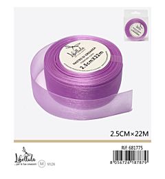 NASTRO DI ORGANZA - VIOLA - 2,5CM x 22MGev
