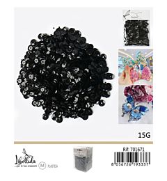 PAILLETTES DECORATIVE - NERO - 15GGev