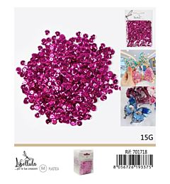 PAILLETTES DECORATIVE - FUCSIA - 15G