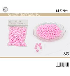 PALLINE DI POLISTIROLO - ROSA - 8GGev