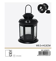 LANTERNA IN FERRO - 9,5X13CM - NERO