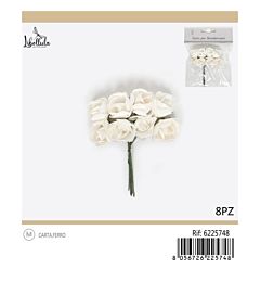 FIORI PER BOMBONIERE - BIANCO 2CM - 8PZ