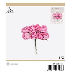 FIORI PER BOMBONIERE - ROSA 2CM - 8PZGev