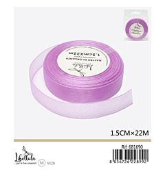 NASTRO DI ORGANZA - LILLA - 1,5CM x 22MGev