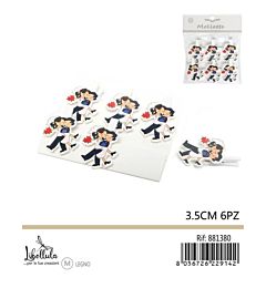 MINI MOLLETTE CON SPOSI 3,5CM - 6PZ