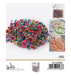 PERLINE IN PVC CON FORO - COLORI CHIARI 3MM - 20G