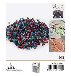 PERLINE IN PVC CON FORO - COLORI SCURI 3MM - 20G