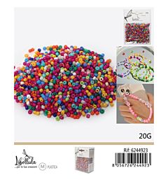 PERLINE IN PVC CON FORO - COLORI MISTI 3MM - 20G