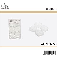 QUADRIFOGLIO DECORATIVO IN GESSO - 4CM - 4PZGev