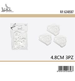 CUORE DECORATIVO IN GESSO - CALICE COMUNIONE - 3PZGev