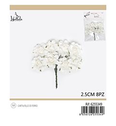 FIORI PER BOMBONIERE - BIANCO 2,5CM - 8PZ