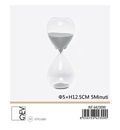 CLESSIDRA DA 5 MINIUTI - GRIGIO - 12,5CM