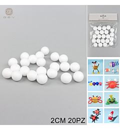 Pallina in Polistirolo 2cm - 20pz