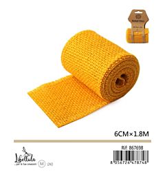 NASTRO DI LINO - GIALLO 6CM x 1,8MGev