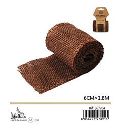 NASTRO DI LINO - MARRONE 6CM x 1,8MGev