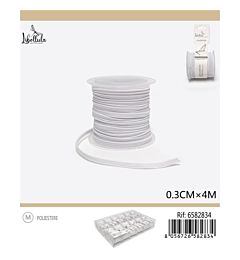 NASTRO ELASTICO - BIANCO 3MM x 4MGev