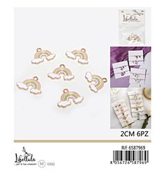 CIONDOLO AD ARCOBALENO 2CM - 6PZGev