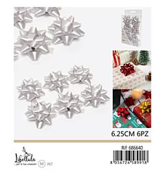 COCCARDE DA REGALO - ARGENTO 6,2CM - 6PZGev