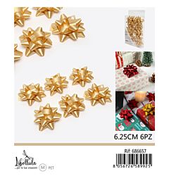 COCCARDE DA REGALO - ORO 6,2CM - 6PZGev