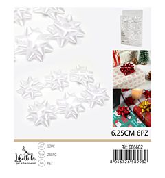 Coccarde da Regalo 6,25cm - Bianco 6pzGev