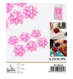 Coccarde da Regalo 6,25cm - Rosa 6pzGev