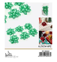 COCCARDE DA REGALO - VERDE 6,2CM - 6PZGev