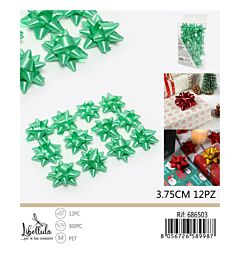 Coccarde da Regalo 3,75cm - Verde 12pz