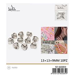 CHARMS A FORMA DI CUORE 13MM - 10PZ