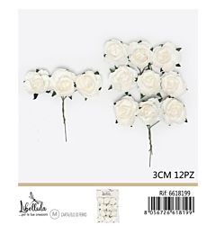 FIORI PER BOMBONIERE - BIANCO 3CM - 12PZGev