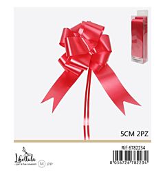 COCCARDA DECORATIVA GRANDE - ROSSO 5CM - 2PZGev