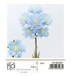 Fiore Artificiale Stelo Fiori di Loto Azzurro - 63cm