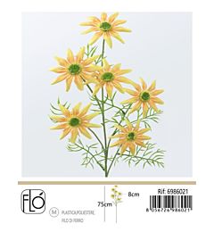Fiore Artificiale Stelo Margherita Giallo - 75cm
