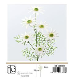 Fiore Artificiale Stelo Margherita Bianco - 75cm