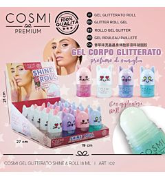 COSMI GEL GLITTERATO SHINE & ROLL 18ML