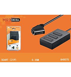 CAVO ADATTATORE DA SCART MASCHIO (21P)A TRIPLA SCART FEMMINA