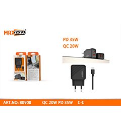 CARICATORE QC 20W PD 35W CON CAVO TYPE-C A TYPE-CMaxexcell