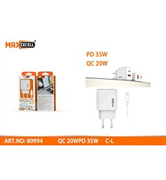 CARICATORE QC 20WPD 35W CON CAVO TYPE-C A LIGHTNING