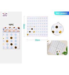 TOVAGLIOLI A POIS - BIANCO & BLU 33CM - 10PZParty Go