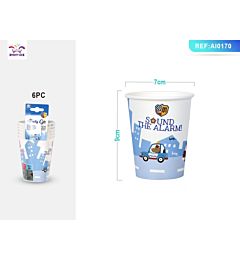 BICCHIERI MONOUSO - POLIZIA BLU - 6PZ